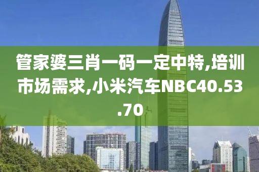 管家婆三肖一码一定中特,培训市场需求,小米汽车NBC40.53.70