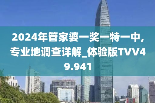 2024年管家婆一奖一特一中,专业地调查详解_体验版TVV49.941