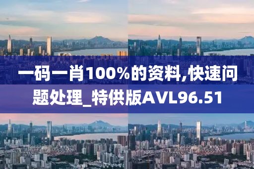 一码一肖100%的资料,快速问题处理_特供版AVL96.51