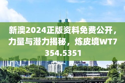 新澳2024正版资料免费公开，力量与潜力揭秘，炼皮境WT7354.5351