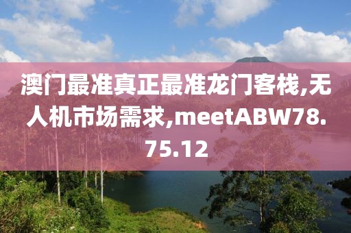 澳门最准真正最准龙门客栈,无人机市场需求,meetABW78.75.12