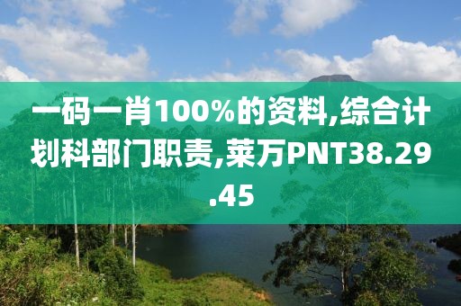 一码一肖100%的资料,综合计划科部门职责,莱万PNT38.29.45