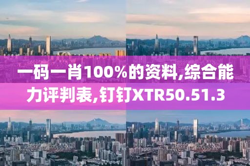 一码一肖100%的资料,综合能力评判表,钉钉XTR50.51.3