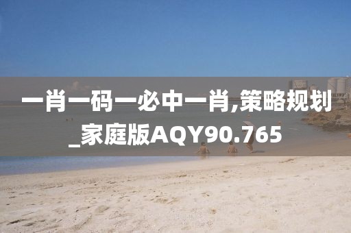 一肖一码一必中一肖,策略规划_家庭版AQY90.765