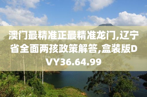 澳门最精准正最精准龙门,辽宁省全面两孩政策解答,盒装版DVY36.64.99