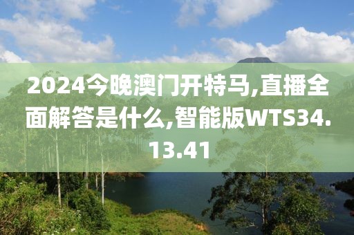 2024今晚澳门开特马,直播全面解答是什么,智能版WTS34.13.41