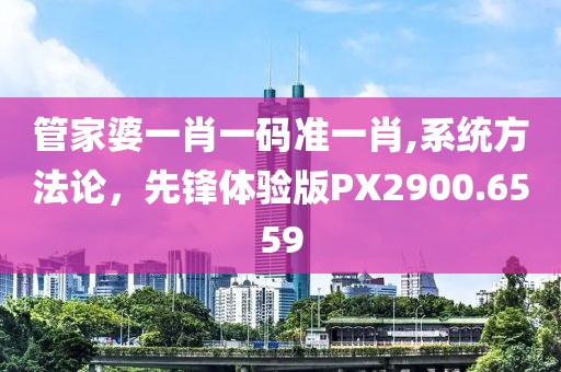 管家婆一肖一码准一肖,系统方法论，先锋体验版PX2900.6559