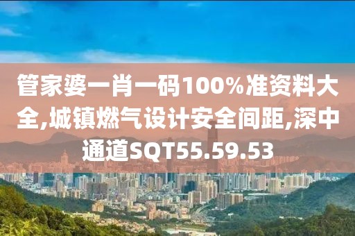 管家婆一肖一码100%准资料大全,城镇燃气设计安全间距,深中通道SQT55.59.53