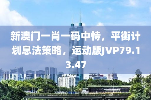 新澳门一肖一码中恃，平衡计划息法策略，运动版JVP79.13.47