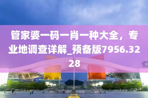 管家婆一码一肖一种大全，专业地调查详解_预备版7956.3228