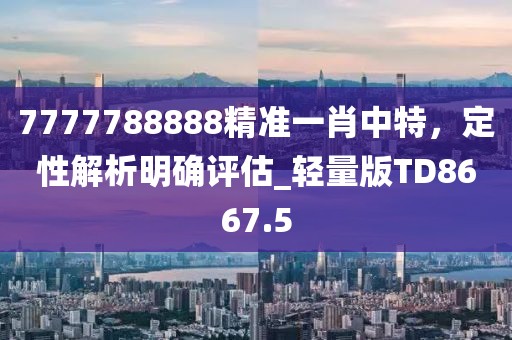 7777788888精准一肖中特，定性解析明确评估_轻量版TD8667.5