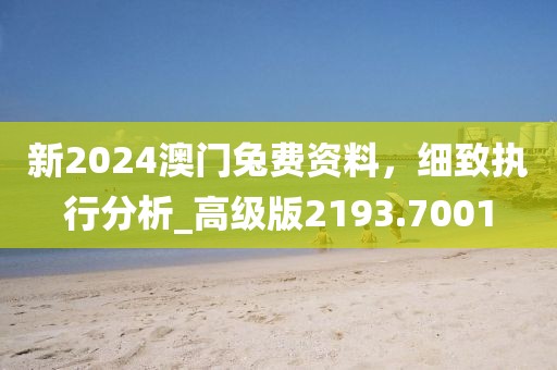 新2024澳门兔费资料，细致执行分析_高级版2193.7001
