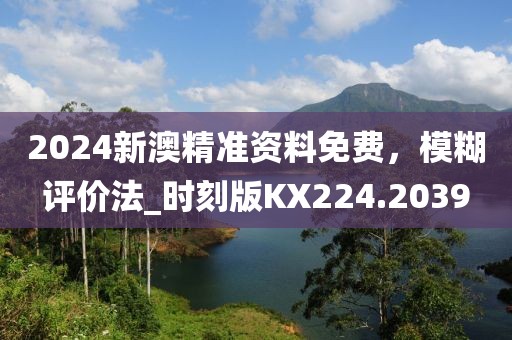 2024新澳精准资料免费，模糊评价法_时刻版KX224.2039