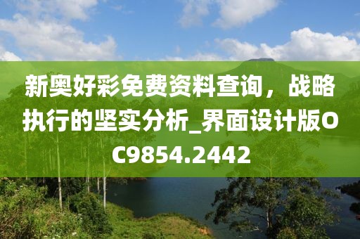 新奥好彩免费资料查询，战略执行的坚实分析_界面设计版OC9854.2442