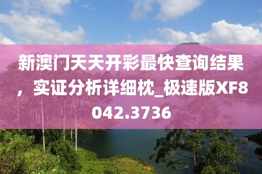 新澳门天天开彩最快查询结果，实证分析详细枕_极速版XF8042.3736