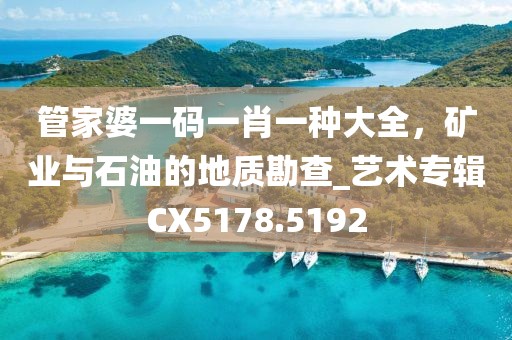 管家婆一码一肖一种大全，矿业与石油的地质勘查_艺术专辑CX5178.5192
