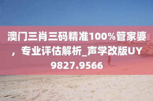 澳门三肖三码精准100%管家婆，专业评估解析_声学改版UY9827.9566