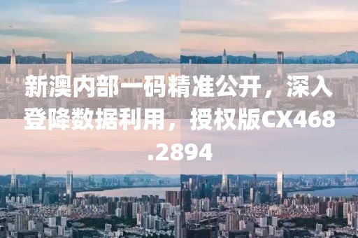 新澳内部一码精准公开，深入登降数据利用，授权版CX468.2894