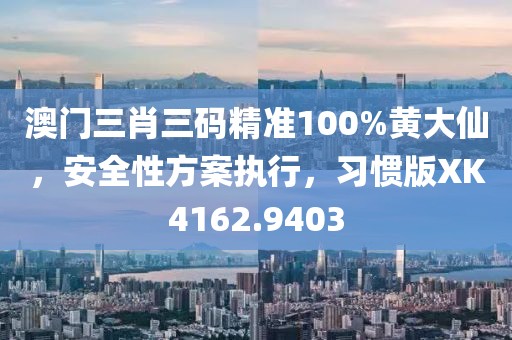 澳门三肖三码精准100%黄大仙，安全性方案执行，习惯版XK4162.9403