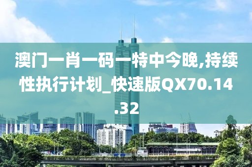 澳门一肖一码一特中今晚,持续性执行计划_快速版QX70.14.32